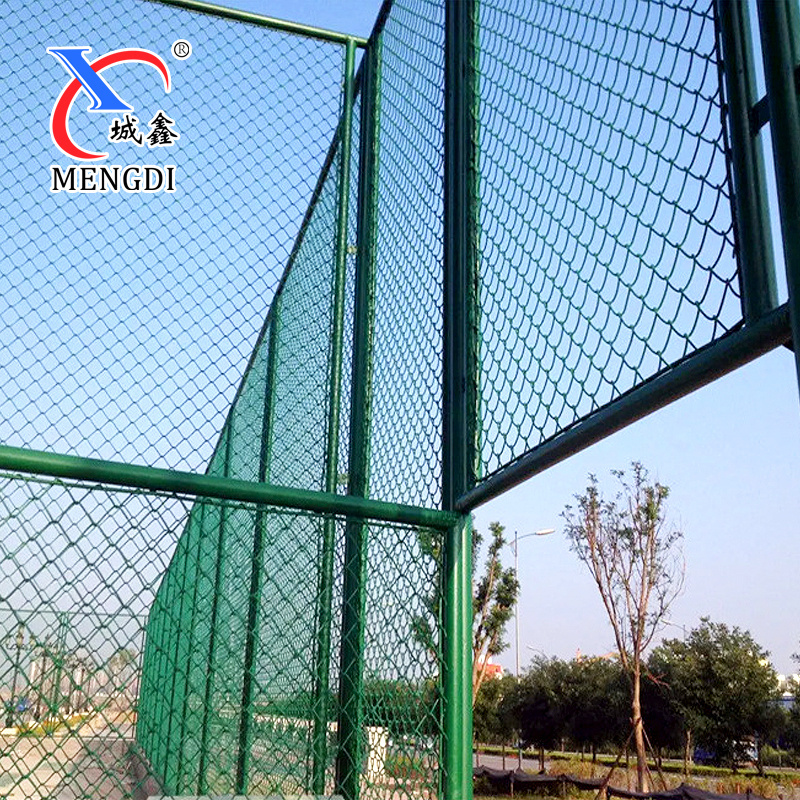 Customized High Quality Chainlink Fence Green Coated Wire Mesh Fence Chain Link Fence For Basketball Court