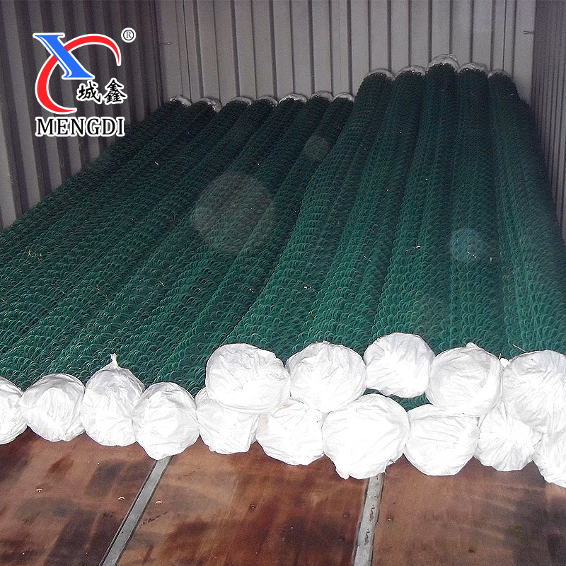 Customized High Quality Chainlink Fence Green Coated Wire Mesh Fence Chain Link Fence For Basketball Court