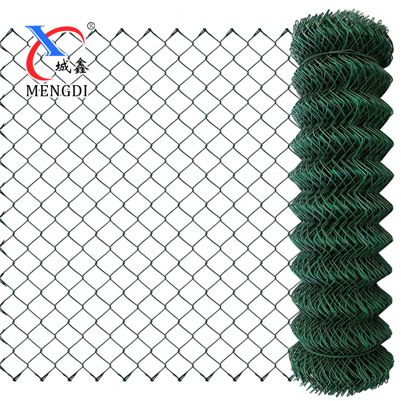 Customized High Quality Chainlink Fence Green Coated Wire Mesh Fence Chain Link Fence For Basketball Court