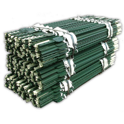 Wholesale Wire Mesh Fence Post Green Printed Studded Steel T-Post for Farm