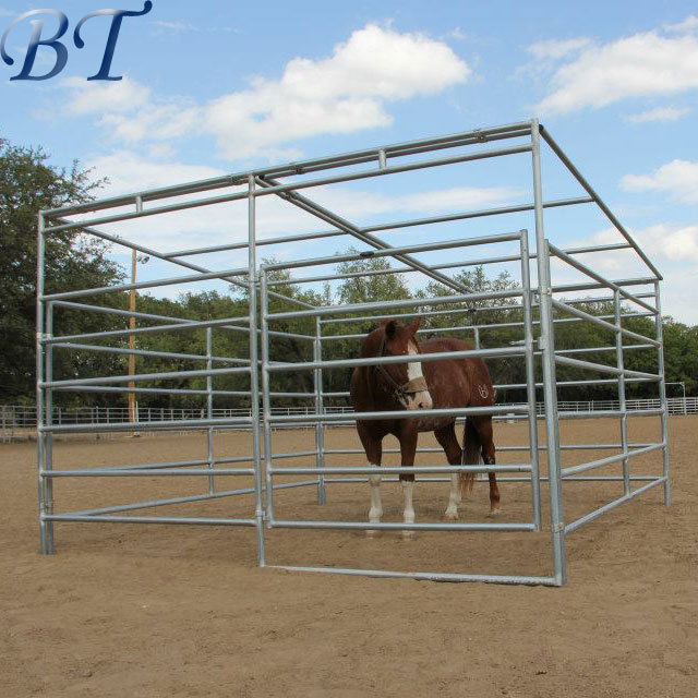 Modern Portable Horse Stable Feeder With Roof Steel Galvanized Horse Feeder Enclosure Fence