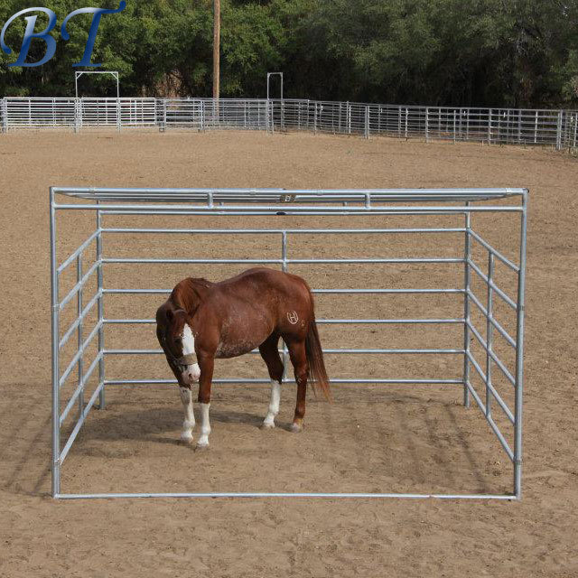 Modern Portable Horse Stable Feeder With Roof Steel Galvanized Horse Feeder Enclosure Fence