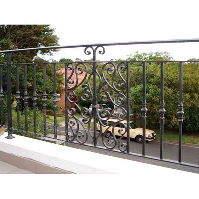 Wrought iron balcony railing designs Ornamental