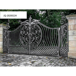 Sustainable European Galvanized electric automatic driveway home modern sliding main gate