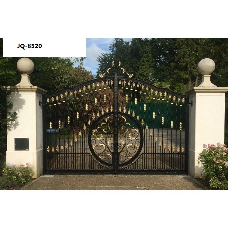 Chinese pedestrian cheaper used metal farm modern steel gate design wrought iron gate for house main gate