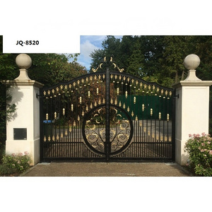 Chinese pedestrian cheaper used metal farm modern steel gate design wrought iron gate for house main gate