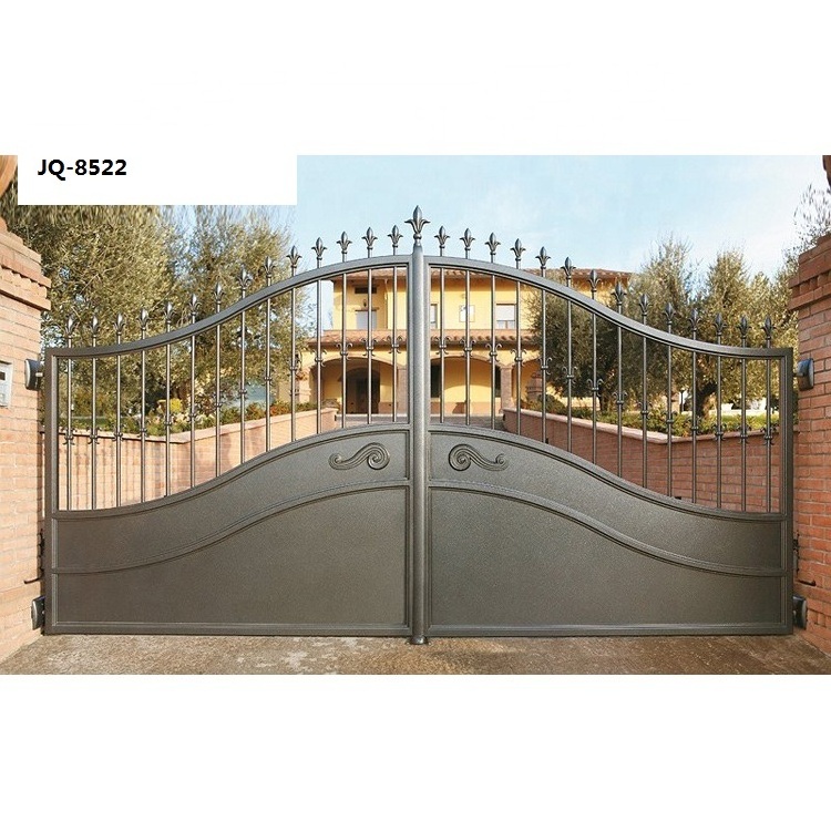 Chinese pedestrian cheaper used metal farm modern steel gate design wrought iron gate for house main gate