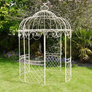 Gazebo Pergola Park Wrought Iron Aluminum HDPE OEM ODM Playground Garden Decorations Heat Treated Pressure Treated Wood Type