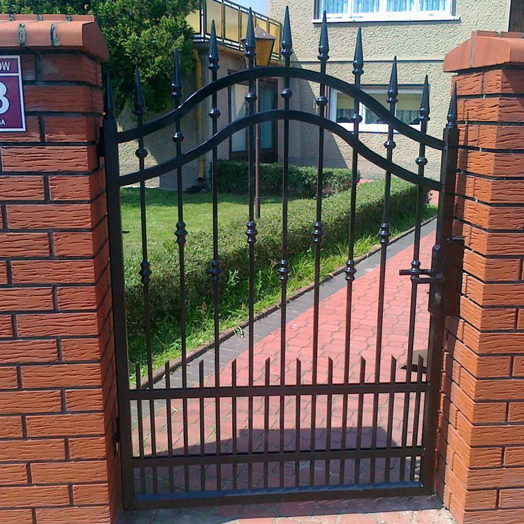 European Galvanized electric automatic driveway iron main gate designs