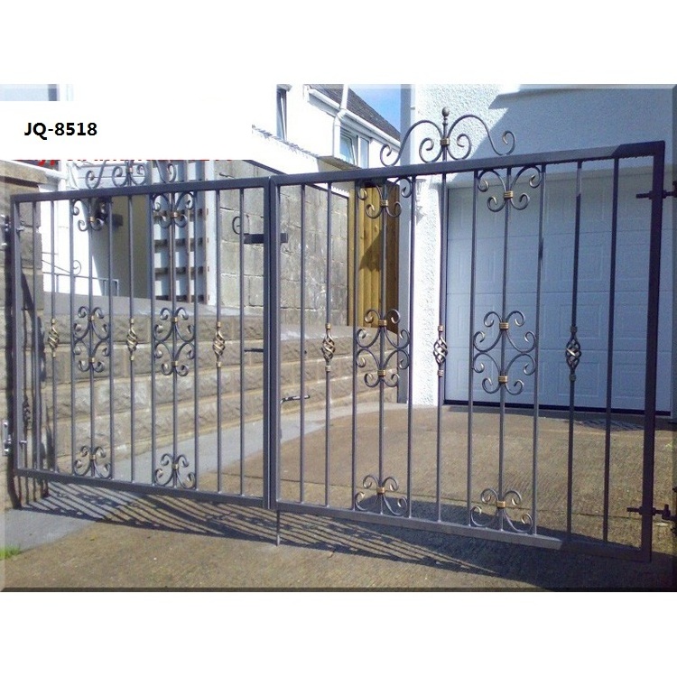 Chinese pedestrian cheaper used metal farm modern steel gate design wrought iron gate for house main gate