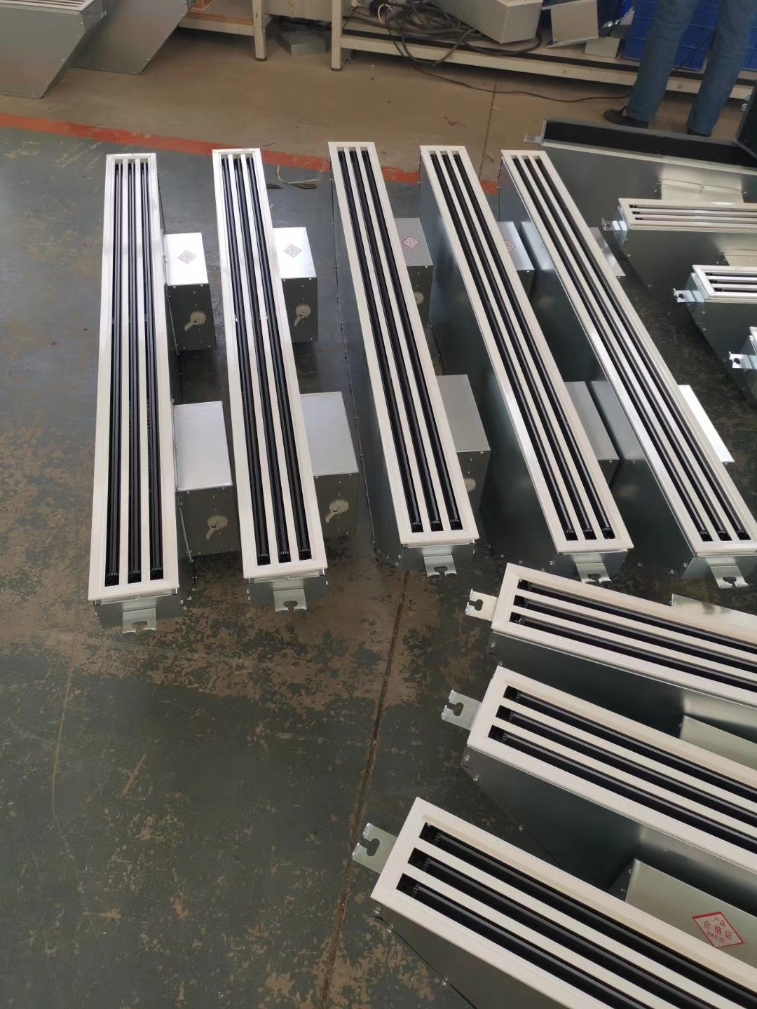 HVAC Air condition duct vent aluminum alloy linear slot diffuser air bar grilles with plenum box