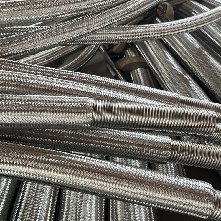 Tubing Pipe Hoses SS304 316 Corrugated Stainless Steel Braided Flexible Metal 1/4-12