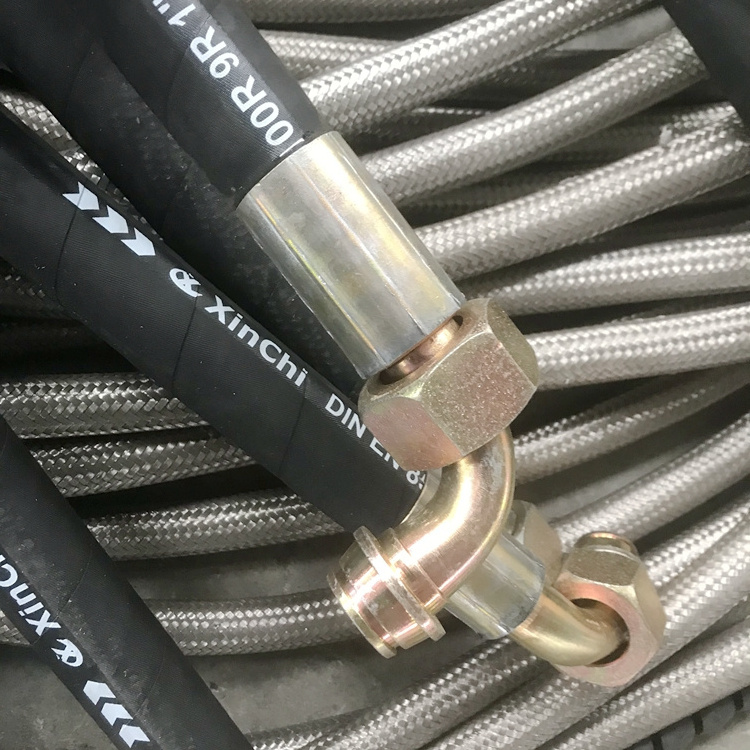 OEM Oil Resistant Rubber Auto Hose/ Hydraulic Hose for Oil SAE100r2/DIN En 2sn Mangueras Hidraulicas