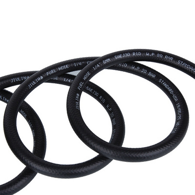 Flexible Smooth NBR Braided 1/2'' 3/8'' 5/16'' Rubber Hose Diesel Gasoline Petrol Air Oil Water Gas Fuel Pump Hose for Fuel