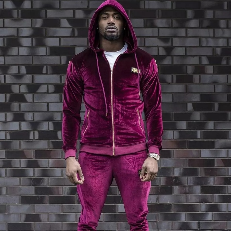 Custom Unisex velour Workout Tracksuits for men Wholesale Customize tracksuit women Sweatsuit joggers