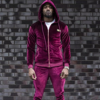 Custom Unisex velour Workout Tracksuits for men Wholesale Customize tracksuit women Sweatsuit joggers BestSuppliers