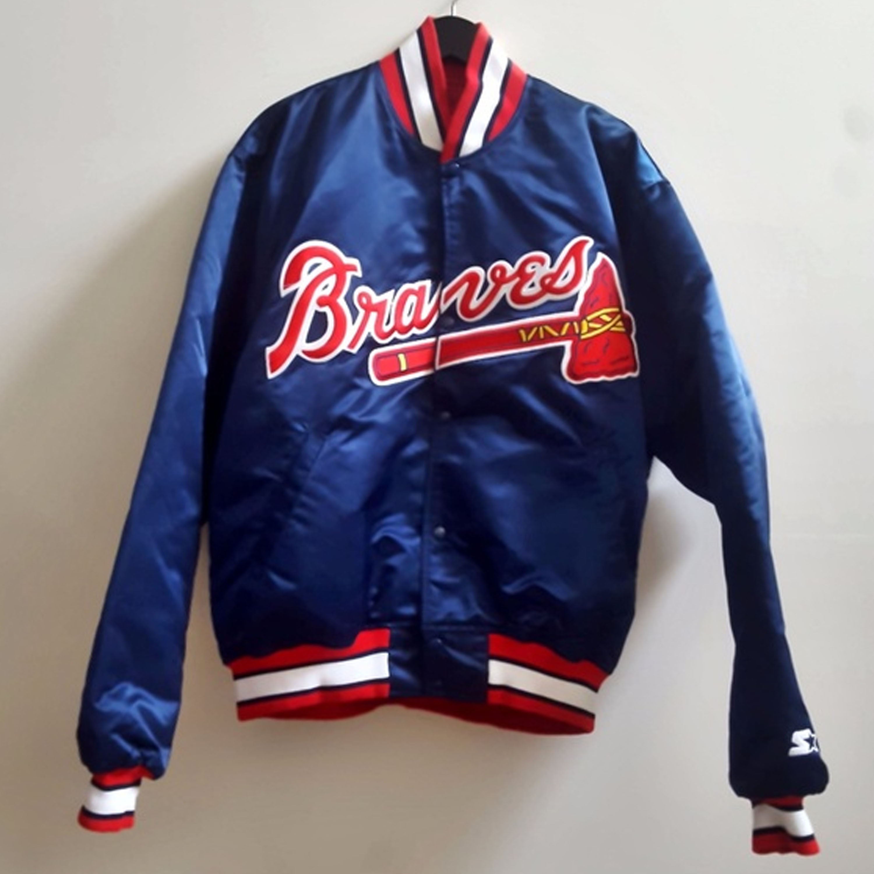 Customized Design Team Name & Number Starter jacket / bomber Batch Embroidered Satin Jackets baseball