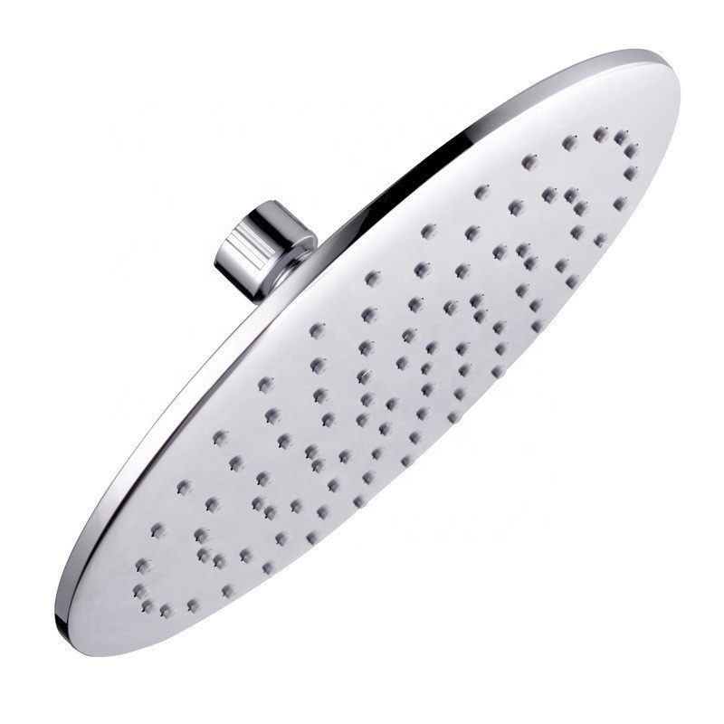 NINGBO METALIQUE High Pressure 9 Inch ABS Plastic Chromed Round Rainfall Shower Head with Adjustable Angle