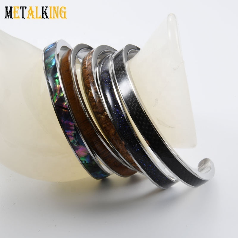 7 mm width Stainless Steel Cuff Bracelet, Custom Made Your Own Cuff Bangle Bracelet For Men Women