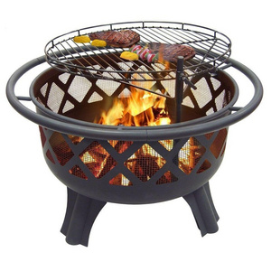 Outdoor Stainless Steel BBQ Grill Ethanol Fire Pit Stand Table Gas Fire Pit Pan Barbecue Backyard Grill