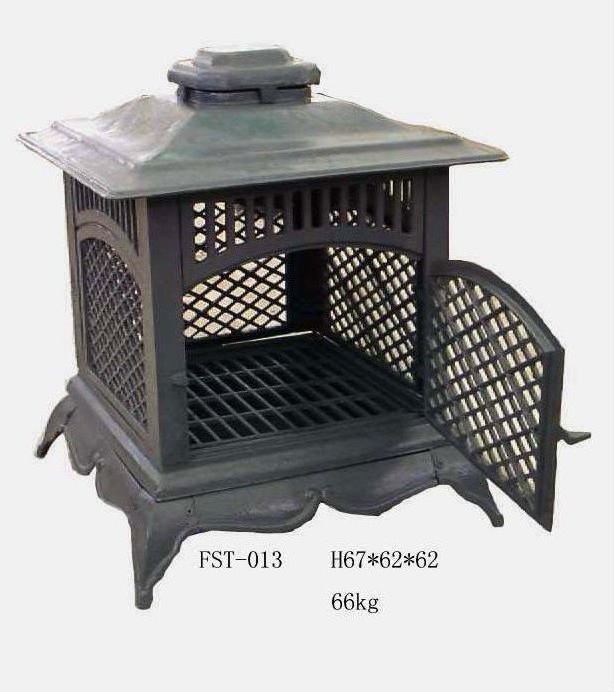 Mexican cast iron Chiminea with spark mesh door Outdoor garden heater log wood burner  fire pit metal patio fireplace