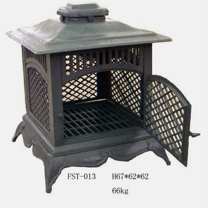 Mexican cast iron Chiminea with spark mesh door Outdoor garden heater log wood burner  fire pit metal patio fireplace