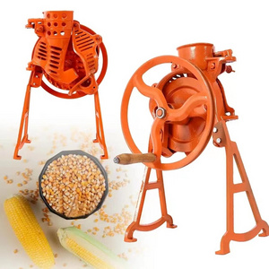 Cast Iron Heavy Duty Hand Corn Sheller-Manual Farm Shelling Machine Corn Thresher and Remover Tool with Wooden Handle-