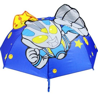 3D Cartoon Duck Ultraman Kids Umbrella Animal Children Long Handle Cute Dinosaur Kindergarten Umbrella