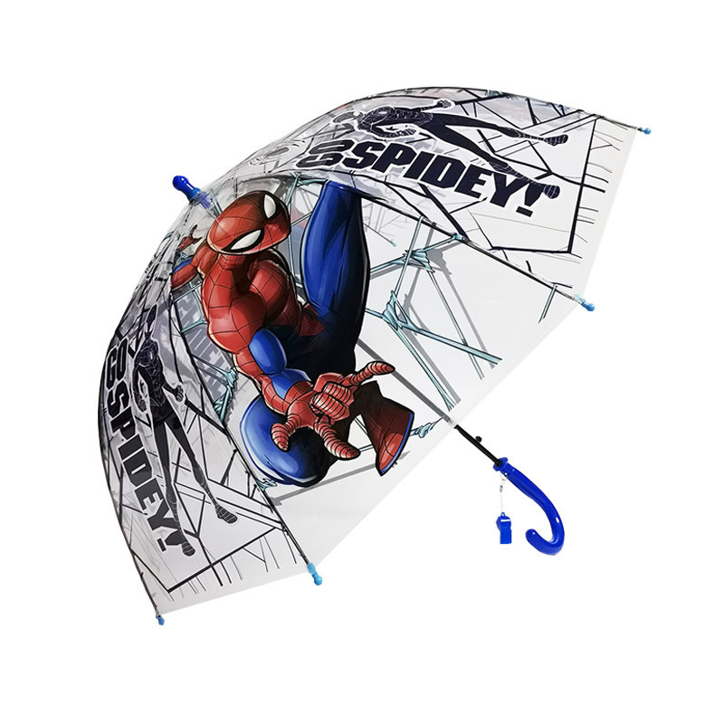 Kid's Marvel Spider-Man Transparent Bubble Stick Umbrella cartoon children's Clear Rain umbrella