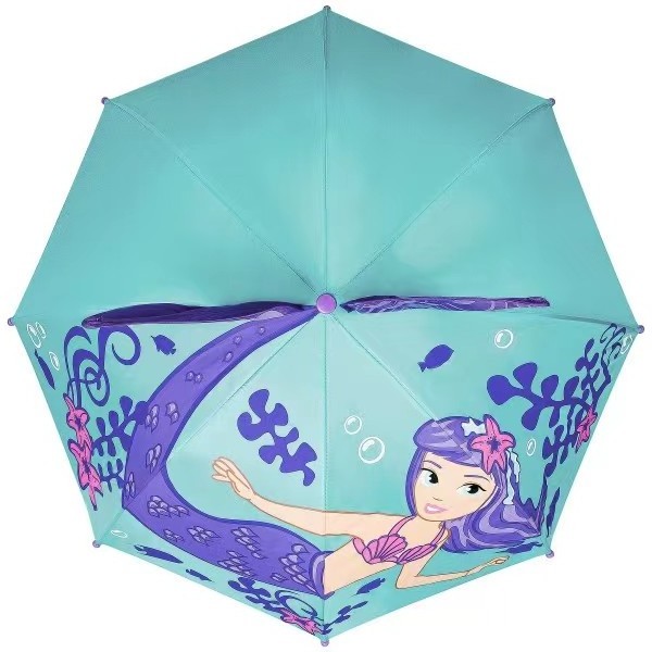 Children's 3D Design Mermaid Umbrella Cute cartoon Kids Umbrella for Gril Kindergarten Umbrella