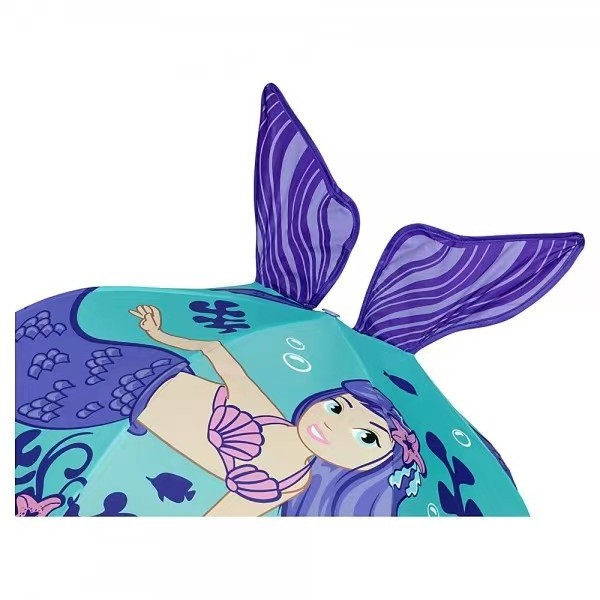 Children's 3D Design Mermaid Umbrella Cute cartoon Kids Umbrella for Gril Kindergarten Umbrella