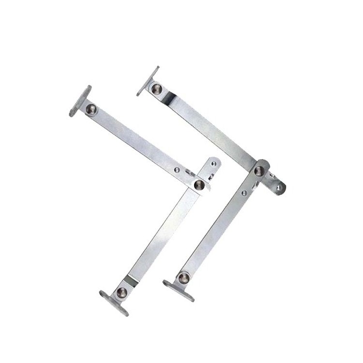 10 inch  Galvanized Surface Set of 2- Foldable Lid Support Hinge Stay Hardware to Furniture Cupboard Door Front Desk