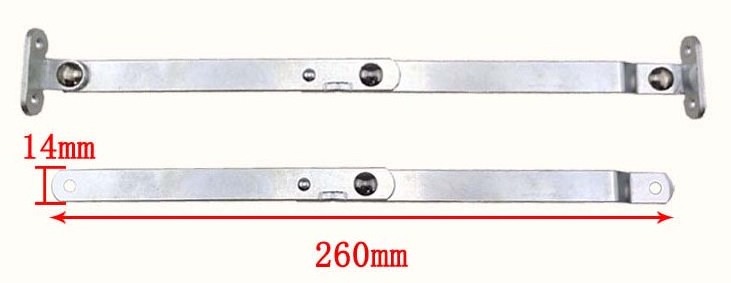 10 inch  Galvanized Surface Set of 2- Foldable Lid Support Hinge Stay Hardware to Furniture Cupboard Door Front Desk