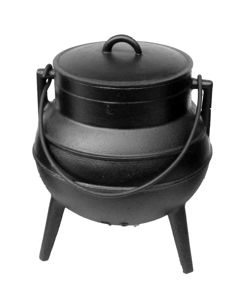 Portugal three legged cast iron pots potjie pot outdoor camping cookware vegetable oil  Spanish 3 legs cast iron pot