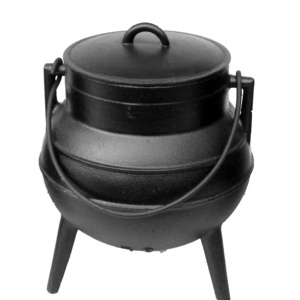 Portugal three legged cast iron pots potjie pot outdoor camping cookware vegetable oil  Spanish 3 legs cast iron pot