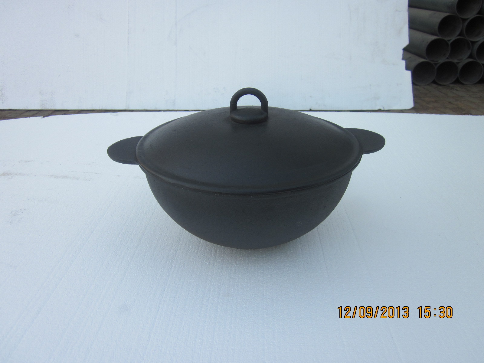 4.5L 9L 12L 15L 20L 50L  cast iron / cast aluminum  Russian cast iron Cauldron Kazan Cooking Oiled Camping Pot Popular in Russia