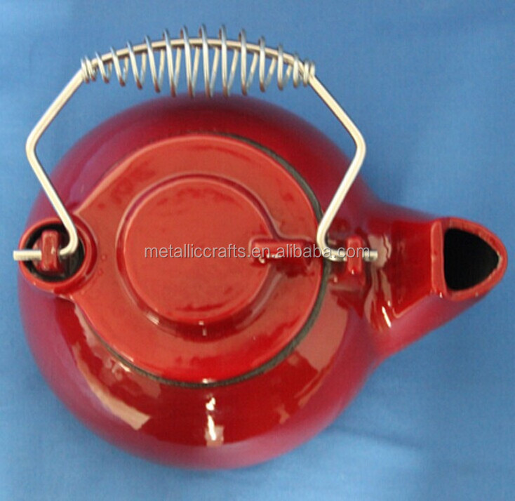 2 1/2 Qt. Cast Iron Enamel Humidifying Kettle for Wood Stoves Cast Iron Steamer Stovetop Kettle Humidifier