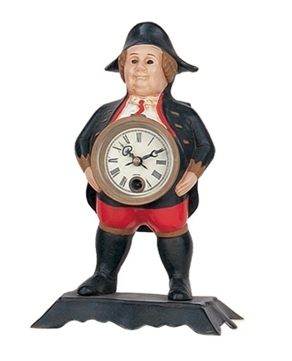 The Imitated from 18th French Antique Solid Brass Mechanical  Gendarme Interesting Table Clock, Eye Moving from Home Decoration