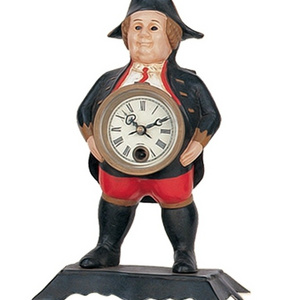 The Imitated from 18th French Antique Solid Brass Mechanical  Gendarme Interesting Table Clock, Eye Moving from Home Decoration