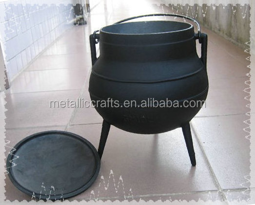 Portugal three legged cast iron pots potjie pot outdoor camping cookware vegetable oil  Spanish 3 legs cast iron pot