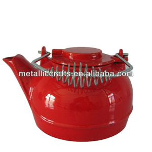 Home Kitchware 3 L Cast Iron Red/Blue/Black Enamel Water Kettle/ Steamer