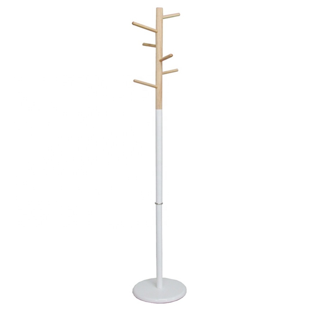 Wooden Metal Antique style Free Standing Coat Rack for entrance BD-406