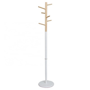 Wooden Metal Antique style Free Standing Coat Rack for entrance BD-406