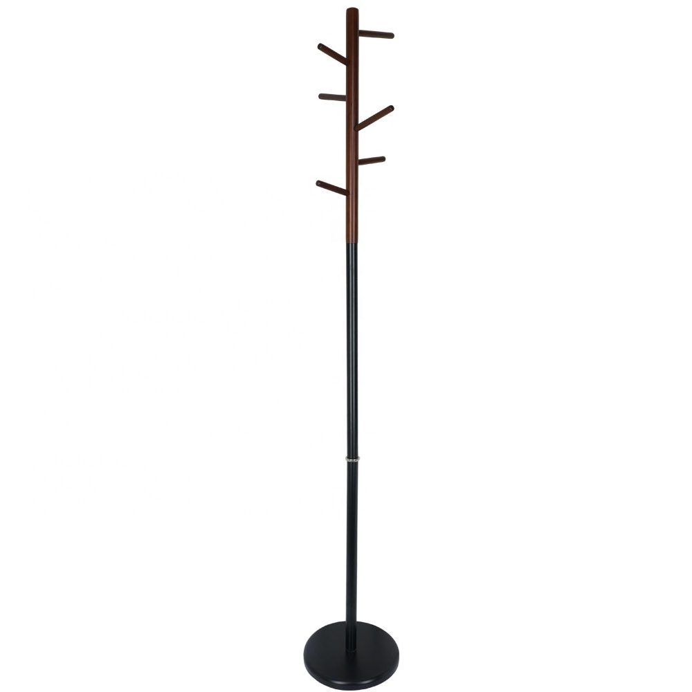 Wooden Metal Antique style Free Standing Coat Rack for entrance BD-406