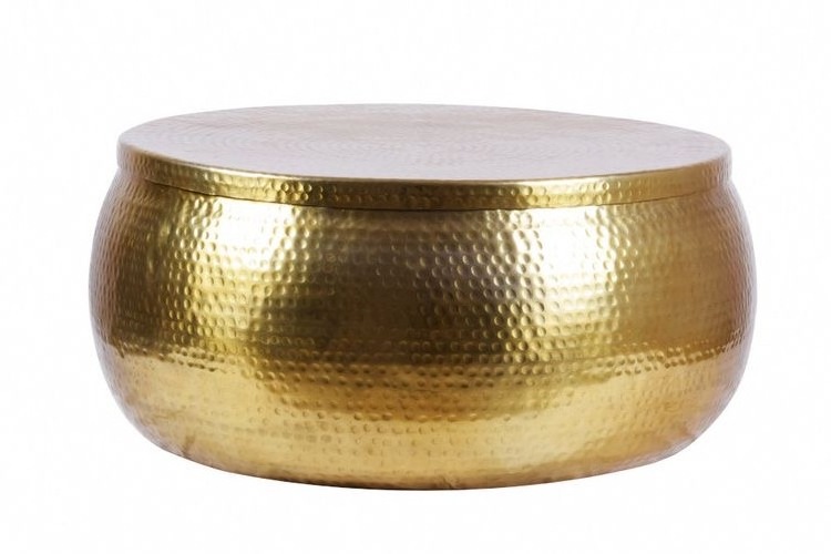 Coffee table gold  stainless steel base and White marble top