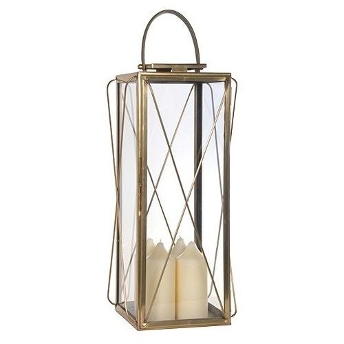 Hurricane leather metal and glass pillar hurricane lantern with led light Outdoor, indoor decor living room home decor Gift