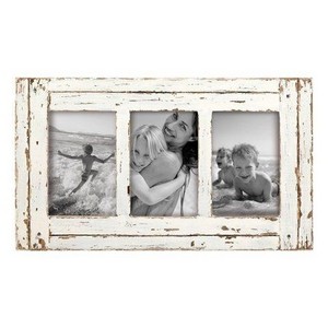 Wholesale vintage rustic rectangle classic picture frame washed white wood decor rustic table wood photo frame