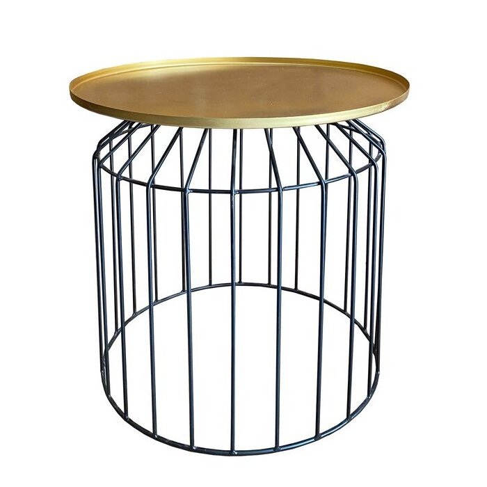 Luxury Stainless steel Drum end table