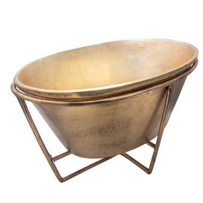 gold aluminum simple ice bucket aluminum beer wine cooler aluminum champagne bucket