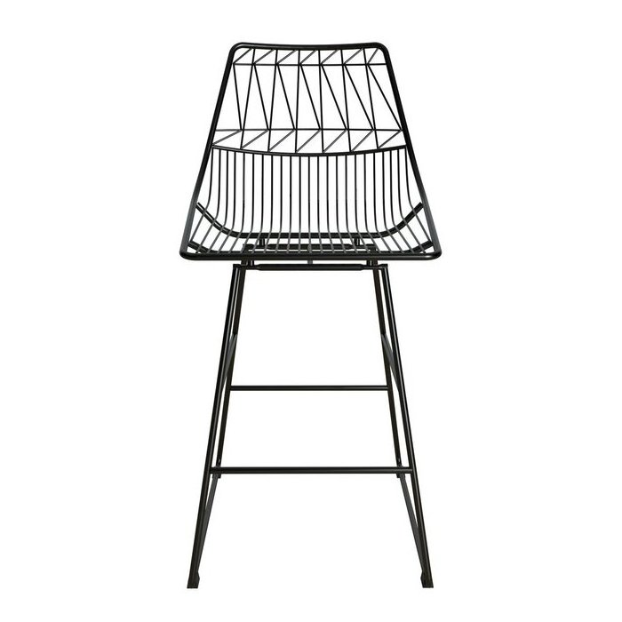 Black iron wire bar chair